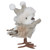 5.25" White and Gold Winter Bird with Hat Christmas Figure
