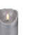 4" LED Silver Glitter Flameless Christmas Decor Candle