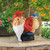 8" Red and Blue Medium Loonie Moonie Gnome Garden Statue