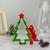 9" Green and Red Ceramic Christmas Tree Tabletop Decoration