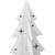 9" White and Gold Ceramic Mini Christmas Tree Tabletop Decoration