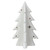 6.25" White and Gold Ceramic Mini Christmas Tree Tabletop Decoration