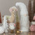 6.25" White and Gold Ceramic Mini Christmas Tree Tabletop Decoration