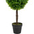 36" Green Double Sphere Artificial Boxwood Topiary Potted Plant