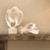 17" White Intertwined Object on Stand Table Accent