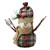 6" Green and Red Plaid Snowman with Twig Arms Christmas Figure