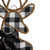 27" Black and White Fabric Deer Head Christmas Wall Decor