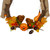 20" Yellow and Tan Fall Harvest Scarecrow Artificial Wreath Wall Decor