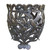 Hummingbird 12 Inch Round Flower Pot - Cast Aluminum
