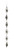 Brown Metal Art Curvy Wind Chimes Rain Chain - MRC-53569-OVAL