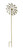 18 in. Metal Garden Stake Flower Wind Spinner Sculpture - UD-UX9157-YL