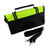 Black Satchel Handbag with Buckles and Fluorescent Snakeskin Flap - 68-437332-110-BK-YL-00