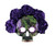 Day of the Dead Calavera Sugar Skull Costume Mask w/Floral Crown - BPI-18454-PP