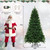 Costway 6FT/7FT/8FT Artificial Xmas Tree with 821/1188/1498 PVC Branch Tips 560/700/880 Warm White LED Lights