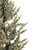 16" LED Lighted Red Potted Artificial Tabletop Iced Christmas Tree Decoration - Clear Lights