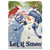 Let It Snow Snowman and Cardinal Outdoor Garden Flag 12.5" x 18"