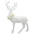 19" Frosted White Standing Reindeer Christmas Figure