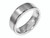 Chisel Stainless Steel Ridged Edge 7mm Brushed and Polished Wedding Band SR33 - SR33Y75