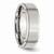 Chisel Stainless Steel Ridged Edge 7mm Brushed and Polished Wedding Band SR33 - SR33Y75