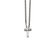Chisel Stainless Steel Brushed and Polished Cross Necklace SRN205020Y