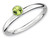Stackable Expressions Sterling Silver High 4mm Round Peridot Stackable Ring - QSK465T6