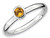 Stackable Expressions Sterling Silver Low 4mm Round Citrine Stackable Ring - QSK506T6