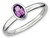 Stackable Expressions Sterling Silver Oval Amethyst Stackable Ring - QSK435T5