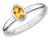 Stackable Expressions Sterling Silver Oval Citrine Stackable Ring - QSK444T8