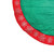 48" Green Christmas Tree Skirt with Red Gemstone Glitter Snowflake Trim