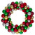 Traditional Colors 2-Finish Shatterproof Ball Christmas Wreath, 24-Inch