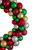 Traditional Colors 2-Finish Shatterproof Ball Christmas Wreath, 24-Inch