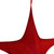 Foldable Tinsel Star Outdoor Christmas Decoration - 51" - Red