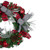 Plaid and Houndstooth and Red Berries Artificial Christmas Wreath - 24-Inch, Unlit