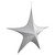 44" Silver Tinsel Foldable Christmas Star Outdoor Decoration