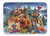 Caroline's Treasures PTW2024RUG Animals Opening Christmas Presents Machine Washable Memory Foam Mat , 19 X 27", multicolor