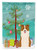 Caroline's Treasures BB4244GF Merry Christmas Tree Border Collie Red White Flag Garden Size , Small, multicolor
