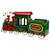 34" Green, Red and Gold Metal Train Figurine Tabletop Christmas Decoration