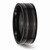 Chisel Titanium Grooved Black Ip-plated 8mm Brushed and Polished Wedding Band - TB366K105