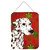 Caroline's Treasures SS4676DS1216 Dalmatian Red Snowflakes Holiday Christmas Wall or Door Hanging Prints, 12x16, multicolor