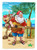 Beach Christmas Santa Claus Island Time Flag Canvas House Size APH5151CHF