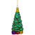 5" Shiny Green Decorated Christmas Tree Hanging Glass Ornament