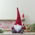 14" Red and Gray Chubby Gnome Sitting Tabletop Figure Christmas Decoration