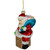 4.75" Santa Down the Chimney Hanging Glass Christmas Hanging Ornament