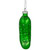 4" Shiny Green Pickle Hanging Glass Christmas Ornament