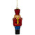 5" Shiny Red Nutcracker Soldier Hanging Glass Christmas Ornament