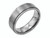 Chisel Titanium Ridged Edge 7mm Brushed and Polished Wedding Band TB197 - TB197K135