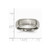 Chisel Titanium Ridged Edge 7mm Brushed and Polished Wedding Band TB37 - TB37K85