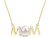 7-7.5MM Freshwater Cultured Pearl MOM Pendant Necklace in 10K Yellow Gold with Chain
