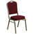 38" Burgundy Red and Gold Frame Hercules Crown Banquet Chair