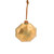 4.25" Gold and Brown Weathered Octagon Christmas Ornament